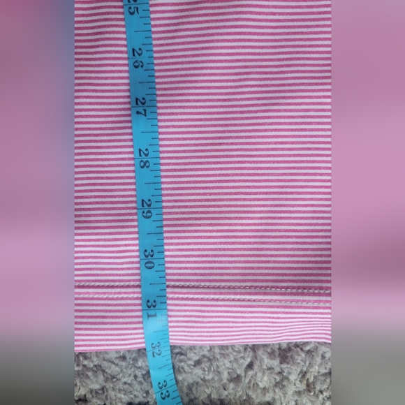 FootJoy Men's 2XL, Long Sleeve, Striped Polo, Pink and White, Golf - Picture 6 of 6